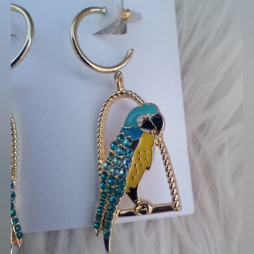 Baublebar Parrots in a Cage Dangle Hoop Earrings - Picture 4 of 8